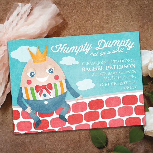 Colorful Humpty Dumpty Baby Shower Invitation (Colorful Humpty Dumpty Baby Shower Invitation
)