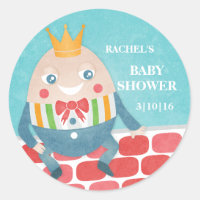 Colorful Humpty Dumpty Baby Shower Stickers