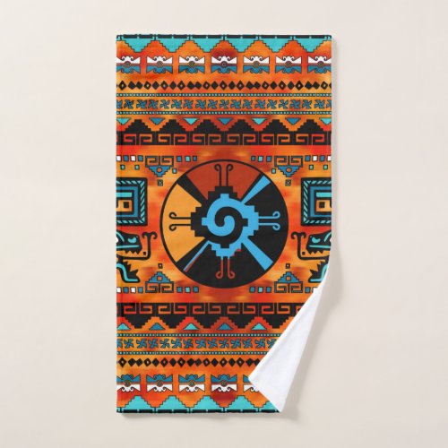 Colorful Hunab Ku Mayan symbol 6 Bath Towel Set