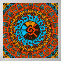 Colorful Hunab Ku Mayan symbol #7