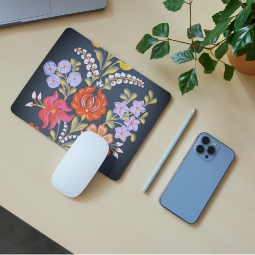 Colorful Hungarian flowers Mouse Pad