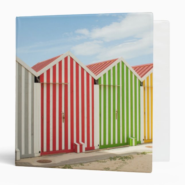 Colorful Huts On Beach Binder (Front/Inside)
