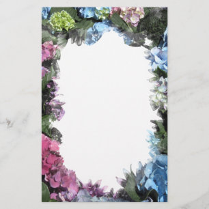 Colorful Hydrangea Blossoms Stationery