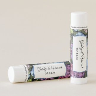 Colorful Hydrangea Flowers Wedding Favor Lip Balm