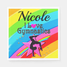 COLORFUL I LOVE GYMNASTICS PERSONALIZED DESIGN