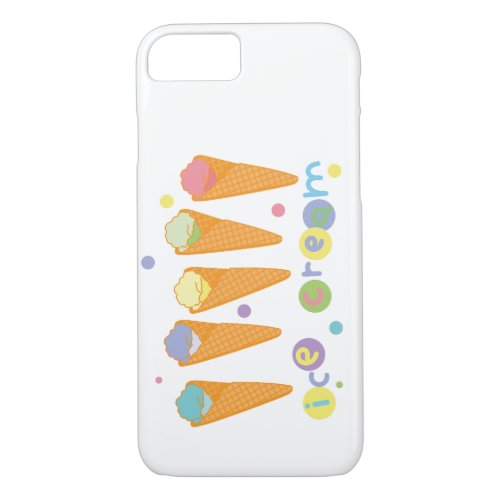 colorful ice cream balls iPhone 87 case