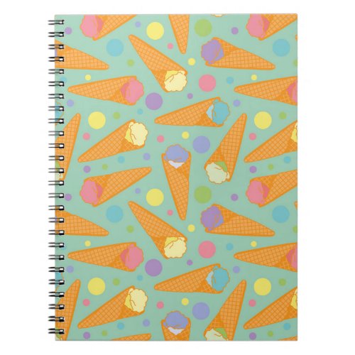 colorful ice cream balls  notebook