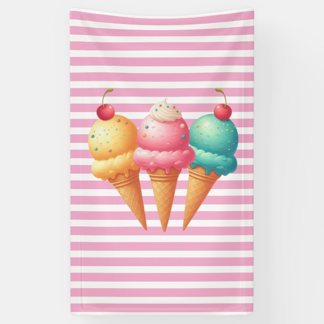 Colorful Ice cream Banner (Vertical)