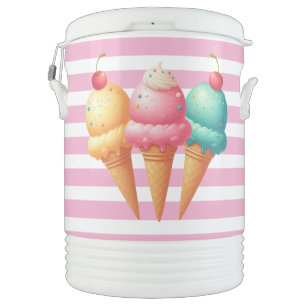 Colorful Ice cream Beverage Cooler