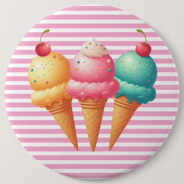 Colorful Ice cream Button (Front)