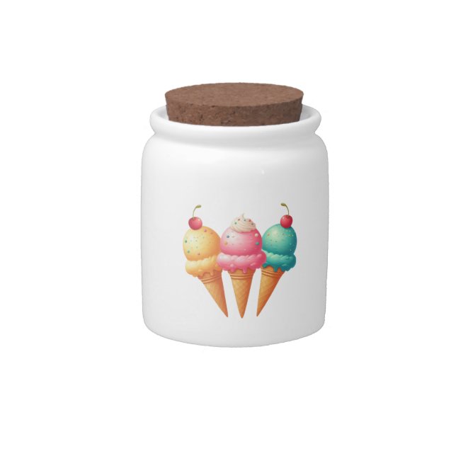 Colorful Ice cream Candy Jar (Front)