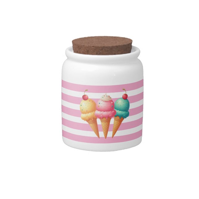 Colorful Ice cream Candy Jar (Front)
