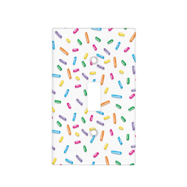 Colorful Ice Cream Candy Sprinkles Light Switch Cover (Front)