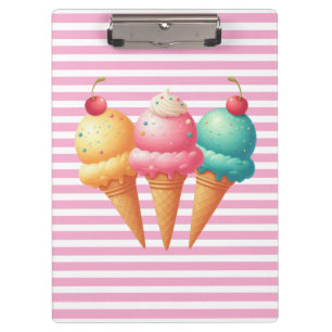 Colorful Ice cream Clipboard