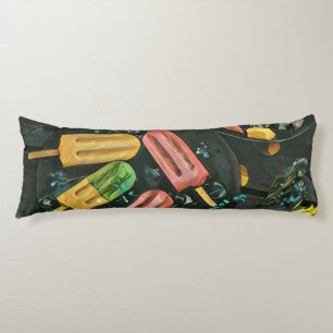 Colorful ice cream cone popsicle body pillow