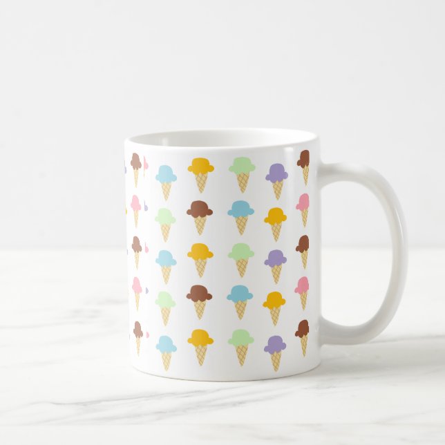 Colorful Ice Cream Cones Coffee Mug (Right)