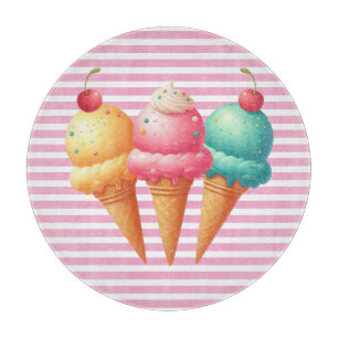 Colorful Ice cream Cutting Board