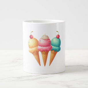 Colorful Ice cream Giant Coffee Mug