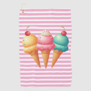 Colorful Ice cream Golf Towel