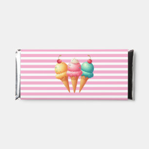 Colorful Ice cream Hershey Bar Favors
