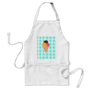 Colorful Ice Cream Illustration Adult Apron
