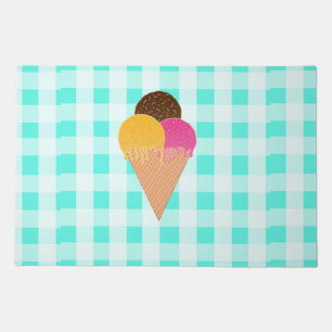 Colorful Ice Cream Illustration Doormat