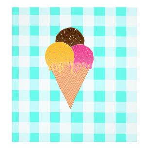 Colorful Ice Cream Illustration Photo Print