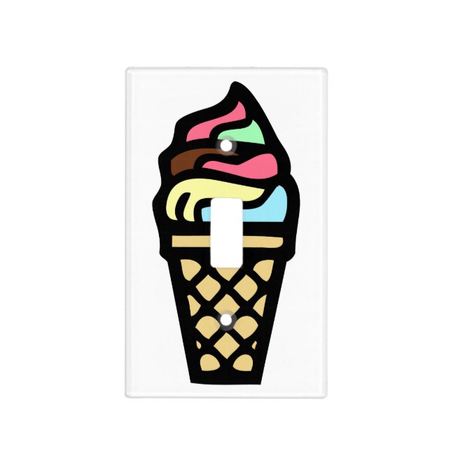 Colorful Ice Cream Light Switch Cover (Front)