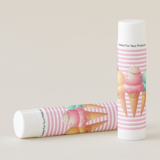 Colorful Ice cream Lip Balm (Front)