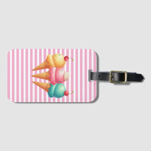 Colorful Ice cream Luggage Tag