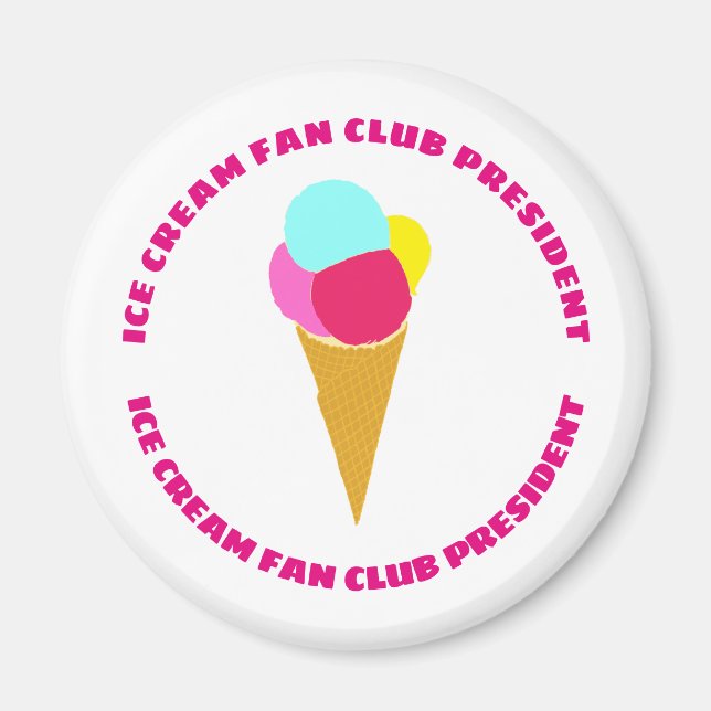 Colorful ice cream magnet (Front)