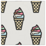 Colorful Ice Cream Pattern Fabric