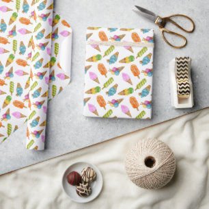Colorful Ice Cream Pattern Gift Wrap