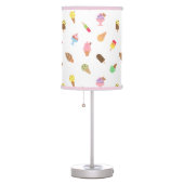Colorful Ice Cream Pattern Girls Room Table Lamp (Right)