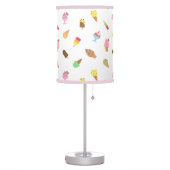Colorful Ice Cream Pattern Girls Room Table Lamp (Left)