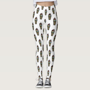 Colorful Ice Cream Pattern Leggings
