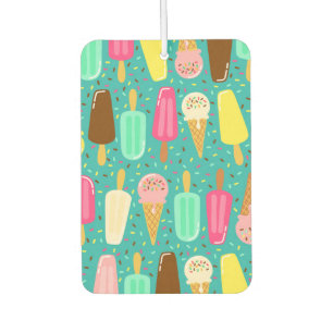 Colorful Ice Cream Pattern Summer  Air Freshener