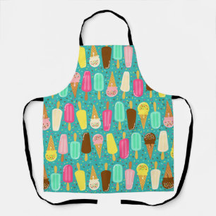 Colorful Ice Cream Pattern Summer  Apron