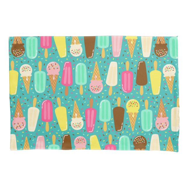 Colorful Ice Cream Pattern Summer  Pillow Case (Front)