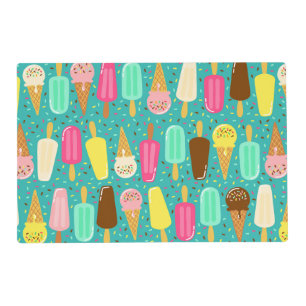 Colorful Ice Cream Pattern Summer  Placemat
