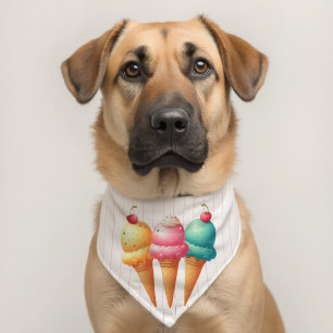 Colorful Ice cream Pet Bandana Collar