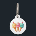 Colorful Ice cream Pet ID Tag<br><div class="desc">For the hot summer days</div>