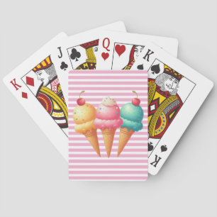 Colorful Ice cream Poker Cards