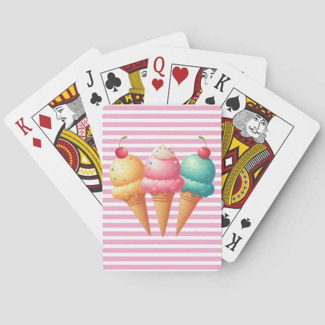 Colorful Ice cream Poker Cards (Back)