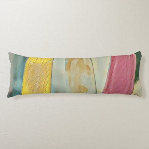 Colorful ice cream popsicles body pillow