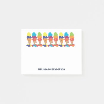 Colorful Ice Cream Post-it Notes by nyxxie at Zazzle