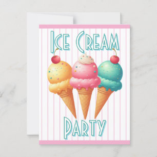 Colorful Ice cream Postcard