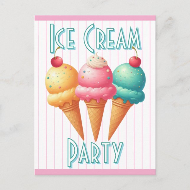 Colorful Ice cream Postcard (Front)