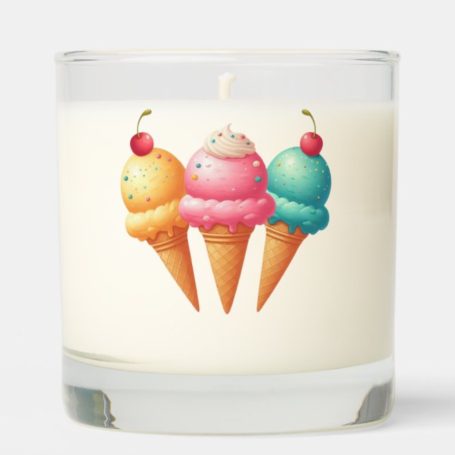 Colorful Ice cream Scented Candle (Front)