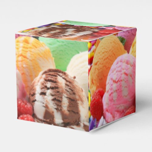 colorful ice cream scoops favor boxes